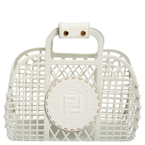 fendi white pvc bag|authentic fendi handbags on sale.